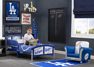 Delta Children Los Angeles Dodgers (1231) Soft Area Rug with Non-Slip Backing (TR9812LAD), Hangtag, a1a 0-Los Angeles Dodgers Soft Area Rug with Non-Slip Backing (4' x 2'6)