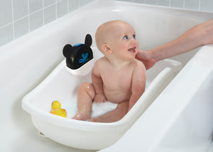 Mickey (5001) 15-Disney Mickey Mouse My First Bubble Bath – 3-in-1 Newborn to Toddler Bathtub with Sling and Bubble Blower