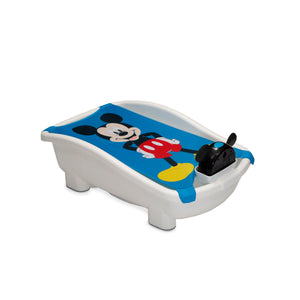 Mickey (5001) 4-Disney Mickey Mouse My First Bubble Bath – 3-in-1 Newborn to Toddler Bathtub with Sling and Bubble Blower