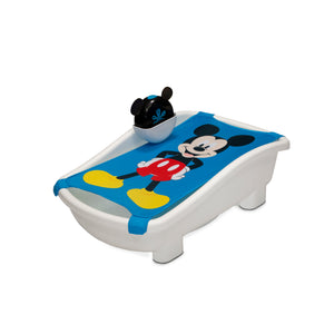 Mickey (5001) 3-Disney Mickey Mouse My First Bubble Bath – 3-in-1 Newborn to Toddler Bathtub with Sling and Bubble Blower