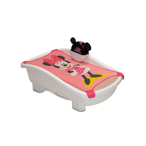 Minnie (5002) 2-Disney Minnie Mouse My First Bubble Bath – 3-in-1 Newborn to Toddler Bathtub with Sling and Bubble Blower
