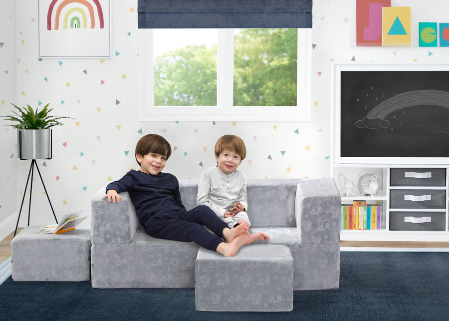 Grey (5057) 1-Serta Perfect Sleeper Convertible Sofa and Play Set