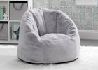 Grey Suede (5000) 2-Cozee Fluffy Chair, Toddler Size (For Kids Up to 6 Years Old)