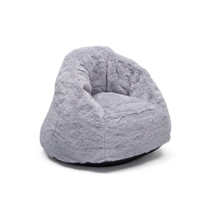 Grey Suede (5000) 26-Cozee Fluffy Chair, Toddler Size (For Kids Up to 6 Years Old)