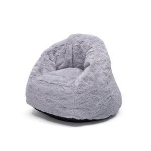 Grey Suede (5000) 27-Cozee Fluffy Chair, Toddler Size (For Kids Up to 6 Years Old)