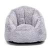 Grey Suede (5000) 2-Cozee Fluffy Chair, Kid Size (For Kids Up To 10 Years Old)