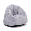 Grey Suede (5000) 3-Cozee Fluffy Chair, Kid Size (For Kids Up To 10 Years Old)