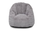 Grey Suede (5000) 3-Cozee Fluffy Chair and Bamboo Lap Desk Set