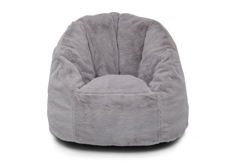 Grey Suede (5000) 3-Cozee Fluffy Chair and Bamboo Lap Desk Set