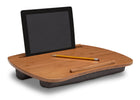 Grey Suede (5000) 5-Cozee Fluffy Chair and Bamboo Lap Desk Set