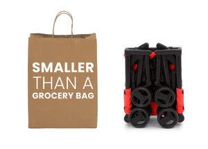 Delta Children Ultimate Fold N Go Compact Travel Stroller Red (2023), smaller than a grocery bag a3a 5-The Clutch Stroller