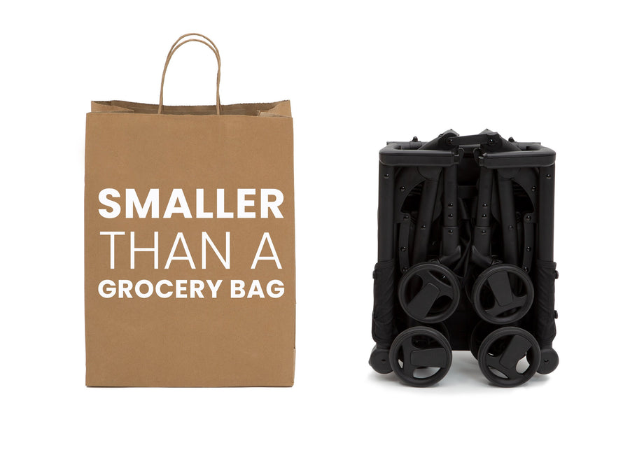 Delta Children Ultimate Fold N Go Compact Travel Stroller Black (001), smaller than a grocery bag a3a 4-The Clutch Stroller