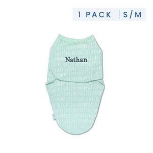 Unisex (5005) 29-Personalized Little Lambs Adjustable Swaddle Wrap - 100% Cotton - Size Small/Medium, Fits Babies 0-3 Months/7-14 lbs.