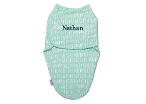 Unisex (5005) 12-Personalized Little Lambs Adjustable Swaddle Wrap - 100% Cotton - Size Small/Medium, Fits Babies 0-3 Months/7-14 lbs.