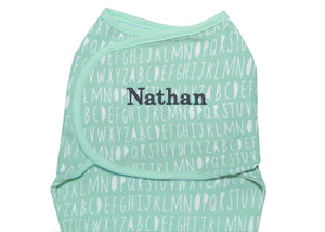 Unisex (5005) 14-Personalized Little Lambs Adjustable Swaddle Wrap - 100% Cotton - Size Small/Medium, Fits Babies 0-3 Months/7-14 lbs.