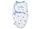 Boy (5003) 2-Personalized Little Lambs Adjustable Swaddle Wrap - 100% Cotton - Size Extra Small, Fits Babies 0-3 Months/4-7 lbs.