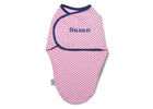 Girl (5004) 6-Personalized Little Lambs Adjustable Swaddle Wrap - 100% Cotton - Size Extra Small, Fits Babies 0-3 Months/4-7 lbs.