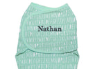 Unisex (5005) 12-Personalized Little Lambs Adjustable Swaddle Wrap - 100% Cotton - Size Extra Small, Fits Babies 0-3 Months/4-7 lbs.