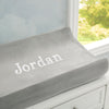 Grey Suede (5000) 6-Personalized Contoured Changing Pad With Plush Cover