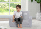 Grey Sherpa (5031) 1-Personalized Cozee Flip-Out Sherpa 2-in-1 Convertible Chair to Lounger for Kids