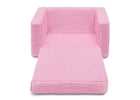 Pink Sherpa (5032) 15-Personalized Cozee Flip-Out Sherpa 2-in-1 Convertible Chair to Lounger for Kids