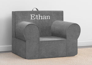 Dark Grey (1225) 3-Personalized XL Cozee Foam Chair for Kids - Our Largest Chair