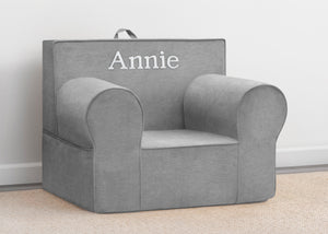 Light Grey (1226) 1-Personalized XL Cozee Foam Chair for Kids - Our Largest Chair