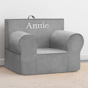 Light Grey (1226) 72-Personalized XL Cozee Foam Chair for Kids - Our Largest Chair