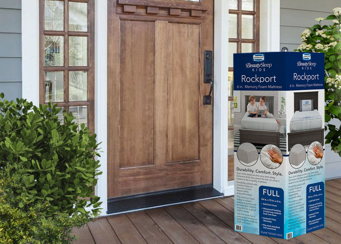 BeautySleep KIDS Rockport 6-inch Twin Memory Foam Mattress (T60200-1000), delivery view a6a