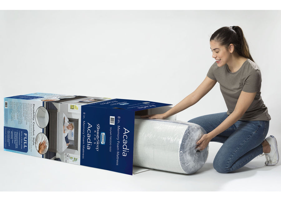 BeautySleep KIDS Acadia 8-inch Full Memory Foam Mattress (F80200-1500), box view b5b 8-Luxury 8-inch Memory Foam Mattress