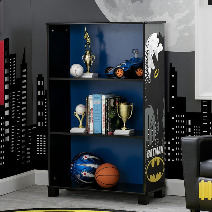 Delta Children Batman (1200) Batman Deluxe 3-Shelf Bookcase 5-Batman Deluxe 3-Shelf Bookcase