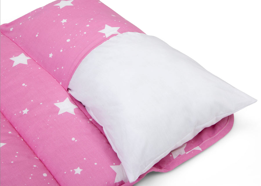 Blushing Stars (3004) 10-Nap Mat with Included Pillow and Blanket for Toddlers and Kids