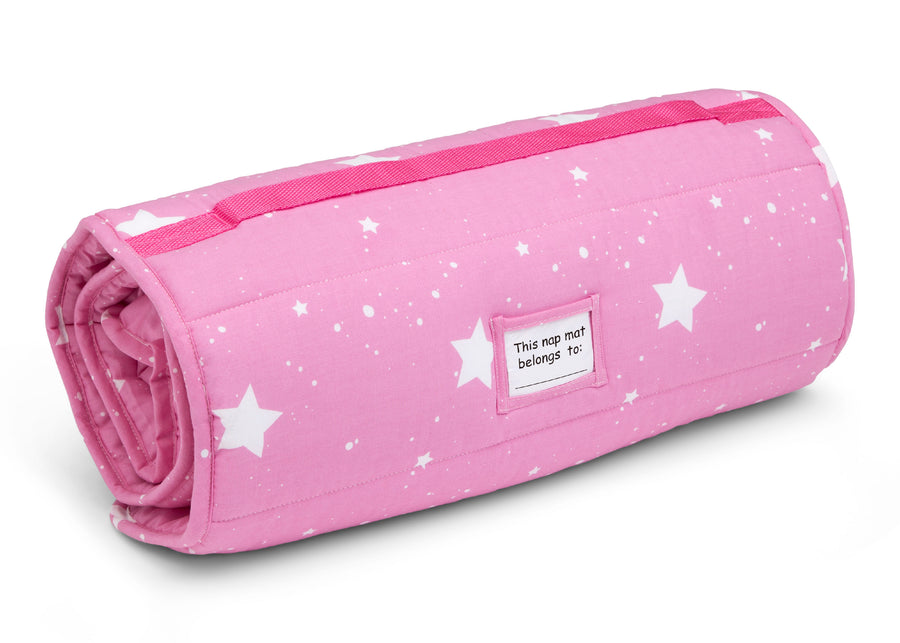 Blushing Stars (3004) 11-Nap Mat with Included Pillow and Blanket for Toddlers and Kids