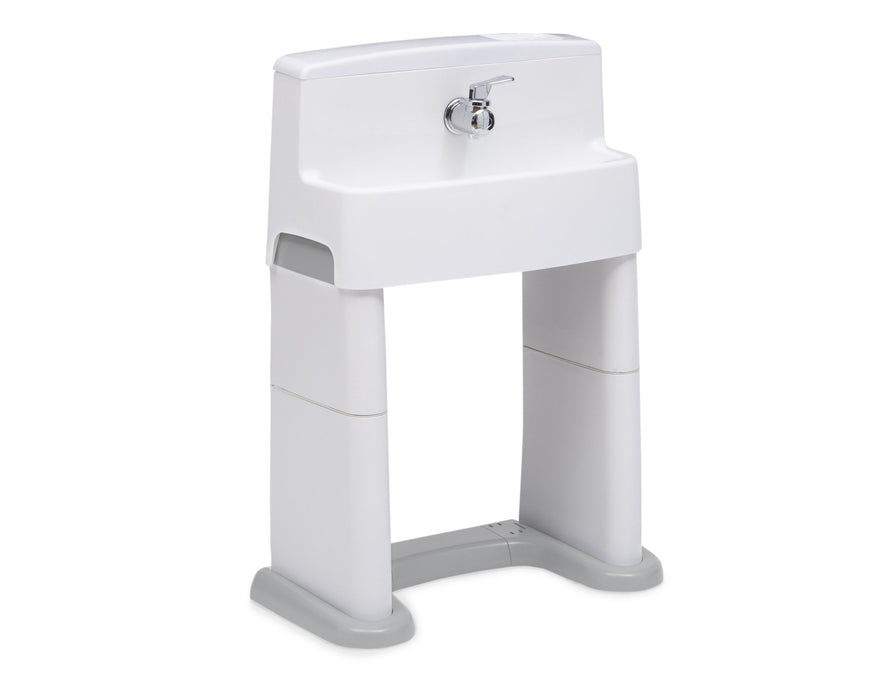White and Grey (5052) 4-PerfectSize 3-in-1 Convertible Sink, Step Stool and Bath Toy for Kids