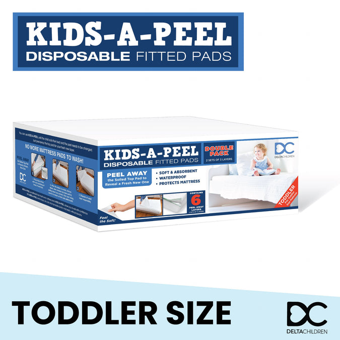 Kids-A-Peel Disposable Fitted Sheets 15-Kids-A-Peel Disposable Fitted Sheets, 6-Pack, Waterproof, Breathable Soft Bed Pads that Protect Your Mattress
