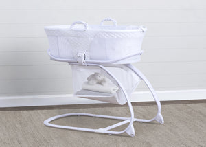 2-in-1 Moses Basket Bedside Bassinet Sleeper White (100) 0