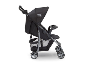 Little Folks Black (001) Classic Tour Stroller by Delta Children, Side Silo View 6-Classic Tour Stroller