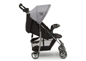 Little Folks Grey (2172) Classic Tour Stroller by Delta Children, Side Silo View 13-Classic Tour Stroller