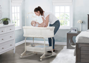 Sunset Dots (2211) 0-SleepCool Rocking Bassinet with Airflow Mesh