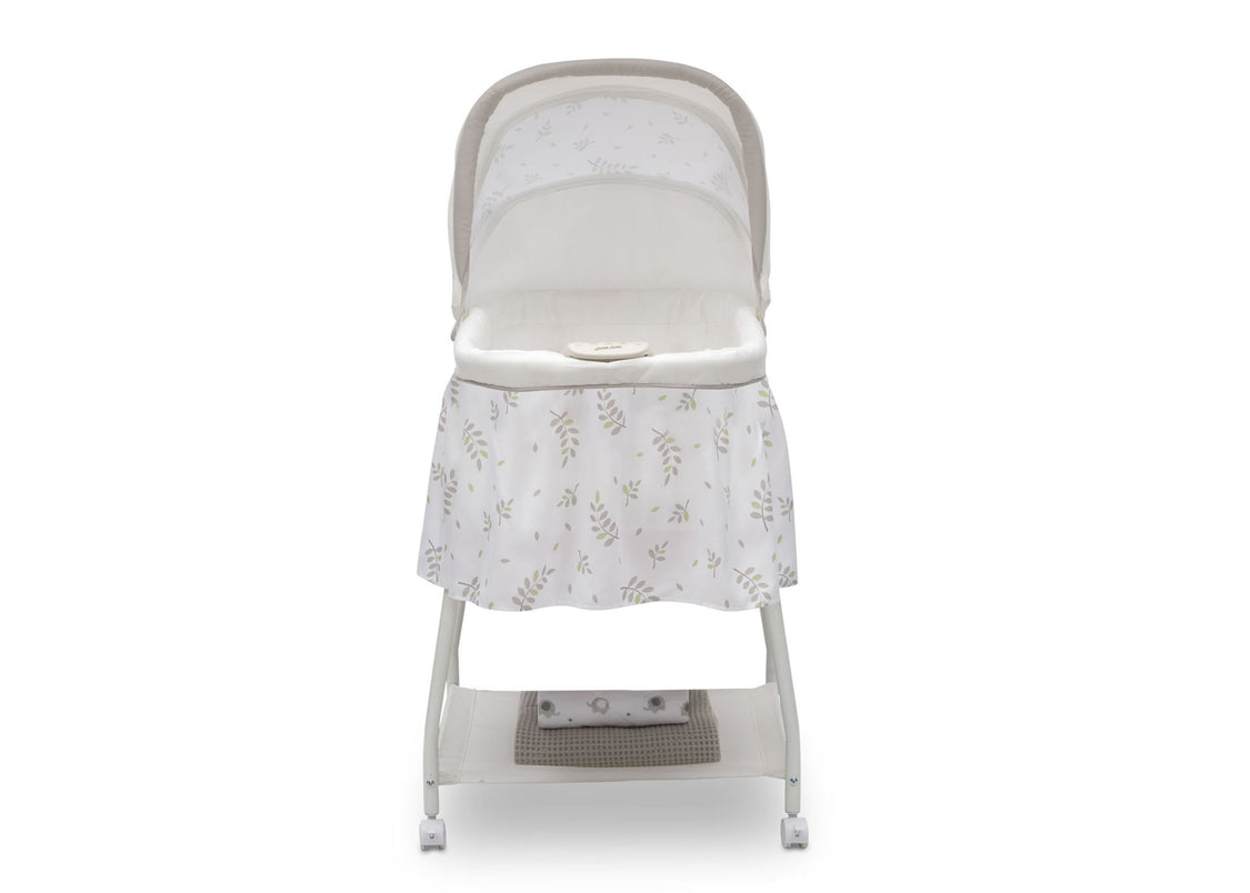 Little Folks Willow (2162) Silent Auto Gliding Bassinet by Delta Children, Front Silo View
