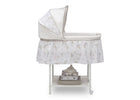 Little Folks Willow (2162) Silent Auto Gliding Bassinet by Delta Children, Side Silo View 4-Silent Auto Gliding Bassinet