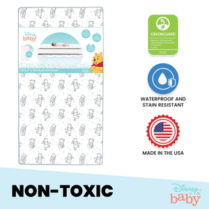 No Color (NO) 0-Disney Winnie the Pooh Dual Sided Crib and Toddler Mattress