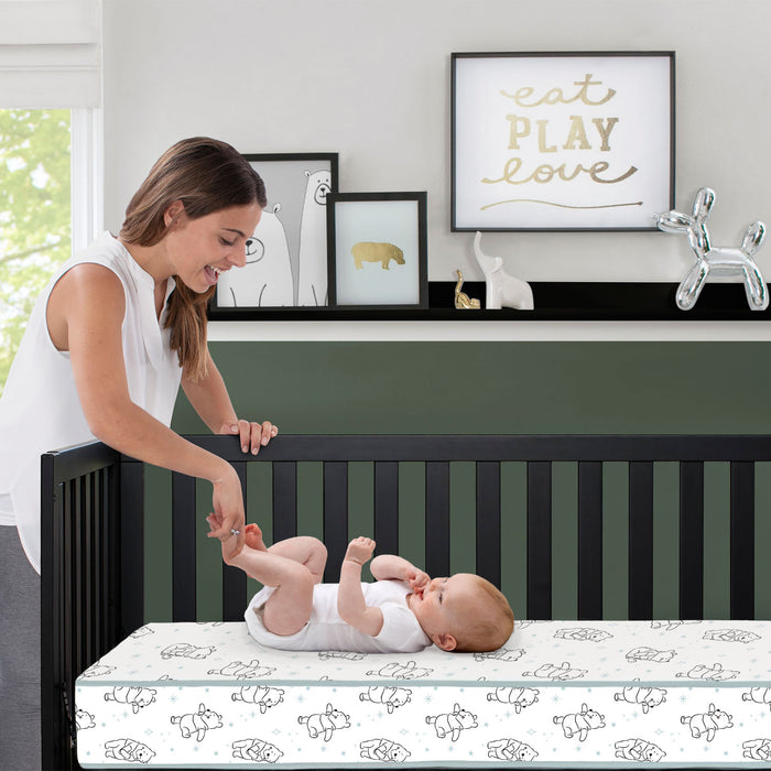 No Color (NO) 2-Disney Winnie the Pooh Dual Sided Crib and Toddler Mattress