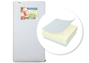 Delta Children Glimmer Stars Crib and Toddler Mattress Front View a1a No Color (NO) 0-Glimmer Stars Crib & Toddler Mattress