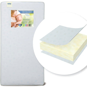 Delta Children Glimmer Stars Crib and Toddler Mattress Front View a1a No Color (NO) 22-Glimmer Stars Crib & Toddler Mattress