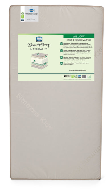 BeautySleep Naturally Willow Crib and Toddler Mattress No Color (NO) 2-BeautySleep Naturally Willow Crib and Toddler Mattress