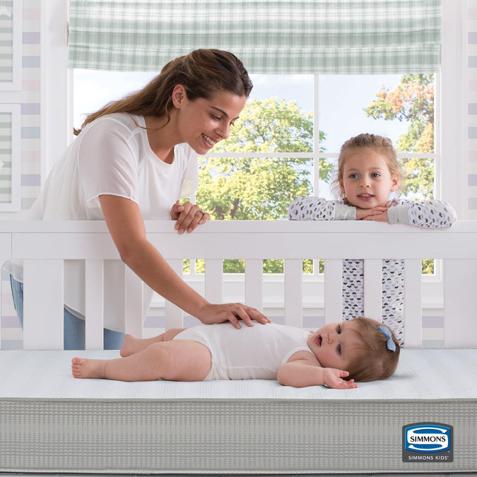Beautyrest Silver Slumber Nights Crib and Toddler Mattress, Lifestyle View 5-Beautyrest Silver Slumber Nights Crib and Toddler Mattress