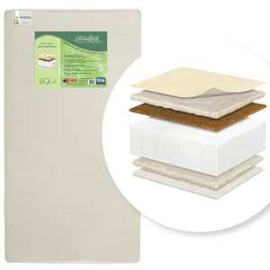 Simmons Kids BeautySleep Naturally Bright Nights Crib & Toddler Mattress, Front View, a2a 14-Simmons Kids BeautySleep® Naturally Bright Nights Crib & Toddler Mattress
