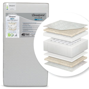 Beautyrest Silver Special Edition Hybrid Crib and Toddler Mattress, Main View 3-Beautyrest Silver Special Edition Hybrid Crib and Toddler Mattress