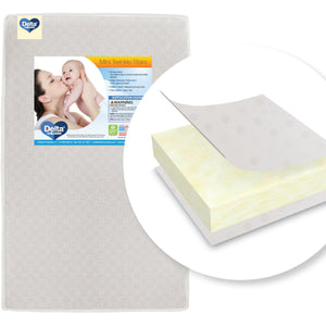 Delta Children Twinkle Stars 3-inch Mini/Portable Crib Mattress, Cutout View No Color (NO) 0-Twinkle Stars 3-inch Mini/Portable Crib Mattress